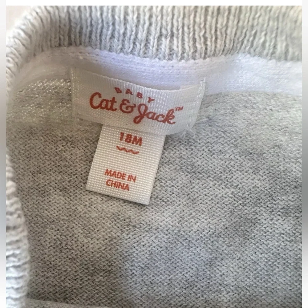Cat & Jack Girls Boys 18 M Long Sleeve Sweater Romper   One Piece Bunny